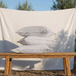 Taie d'oreiller ou taie de traversin percale de coton bio signature Taie d'oreiller ou taie de traversin percale de coton bio signature