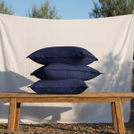 Taie d'oreiller ou taie de traversin percale de coton bio signature Taie d'oreiller ou taie de traversin percale de coton bio signature