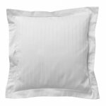 Taie d'oreiller satin jacquard divine blanc