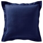 Taie d'oreiller flanelle uni - bleu encre