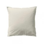 Taie d'oreiller unie en coton lav�, made in france, soft line