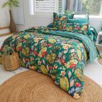 Housse de couette double face en coton georgia - multicolore