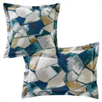 Taie d'oreilller en coton vitraux bleu fonc�