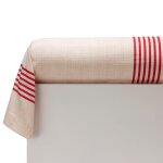 Taie de traversin coton toboggan - rouge