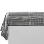 Taie de traversin en flanelle rayures et carreaux dr. noa - gris
