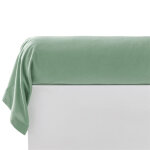 Taie de traversin flanelle uni - vert amande