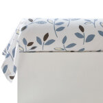 Taie de traversin imprime motifs feuilles en coton bleue seventies