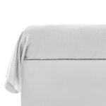 Taie de traversin en lin lav� uni laureat 45 x 185 cm blanc