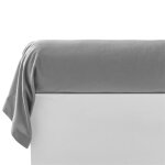 Taie de traversin ou taie d'oreiller en flanelle uni laureat gris