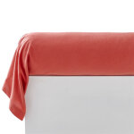 Taie de traversin ou taie d'oreiller en flanelle uni laureat terracotta