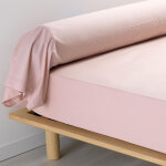 Taie de traversin percale rose 85 x 185 cm