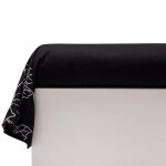 Taie de traversin grandes fleurs brodées suzon noir suzon 43x185 Taie de traversin grandes fleurs brodées suzon noir suzon 43x185