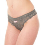 Tanga kaki love power pomm'poire - kaki en dentelle