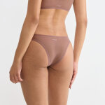 Tanga microfibre marron