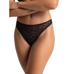 Tanga à motifs fleuris - noir Tanga à motifs fleuris - noir