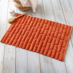 Tapis de bain antid�rapant briquette 50x80 terracotta