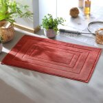 Tapis de bain en coton 900g / m� atlantique - rouge grenade