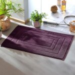 Tapis de bain atlantique en coton violet aubergine