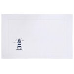 Tapis de bain blanc motif phare 950 g / m� - phare