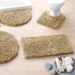Tapis de bain pur coton 1500 g / m� confort - marron taupe