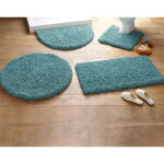 Tapis de bain pur coton longues mèches - 1500 g / m² - vert céladon Tapis de bain pur coton longues mèches - 1500 g / m² - vert céladon