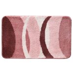 Tapis de bain courbe - rose