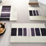 Tapis de bain pais imprim violet sonia