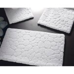 Tapis de bain relief galets - blanc Tapis de bain relief galets - blanc