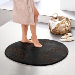 Tapis de bain spirale - noir