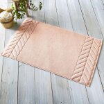 Tapis de bain tresse 50x80 rose nude Tapis de bain tresse 50x80 rose nude