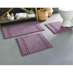 Tapis de bain, contour wc en coton lignus violet