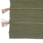 Tapis en coton avec pompon en jute box noir 60x90cm