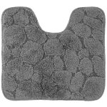 Tapis contour wc relief 1550 g / m� galets - gris anthracite