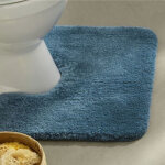 Tapis contour wc unimicro microfibre luxe bleu tempête Tapis contour wc unimicro microfibre luxe bleu tempête