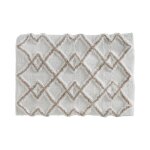 Tapis coton ethnique taupe 50 x 75