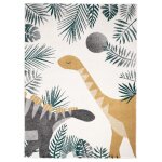 Tapis enfant dinosaures jaune