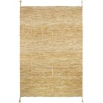 Tapis laine contemporain jaune brun l Tapis laine contemporain jaune brun l