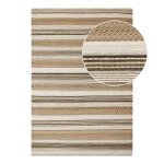 Tapis morena tiss� � la main naturel gris