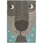 Tapis rectangulaire 100x140 imprimé loup bugaboo Tapis rectangulaire 100x140 imprimé loup bugaboo