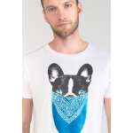 Tee - hirt gan blanc en coton