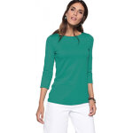 Tee - shirt col bateau manches 3 / 4 femme vert