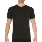 Tee shirt col rond manches courtes homme ligne chaude eminence noir en coton