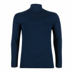 Tee - shirt col roul manches longues homme pur coton bleu manches courtes les classiques
