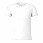 Tee - shirt col v homme fait en france blanc manches courtes