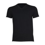 Tee - shirt col v manches courtes pens pour durer homme eminence noir en coton