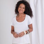 Tee - shirt en coton bio col rond alfa blanc