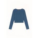 Tee - shirt fille virginia bleu fleur en coton