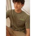 Tee - shirt garon masonbo kaki en coton sal