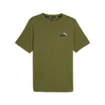 Tee - shirt manche courtes ess + 2 olive en coton