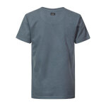 Tee - shirt manches courtes gar�on gris - bleu gris fonc� en coton